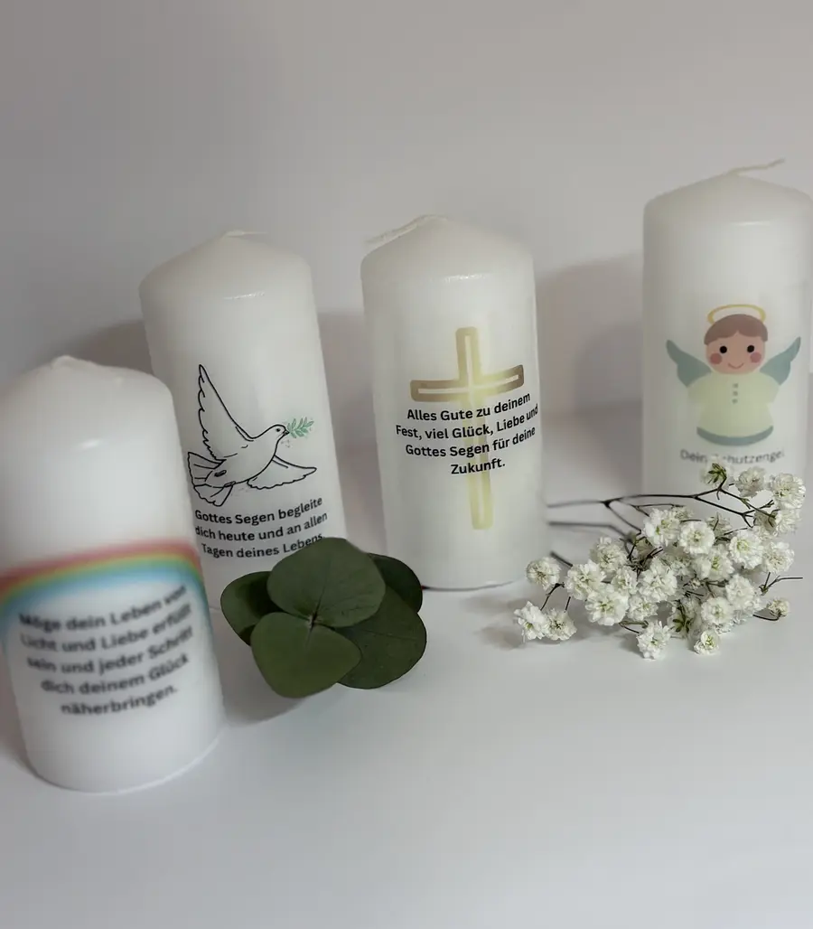 Kerze zur Taufe/Kommunion/Konfirmation – Bild 6