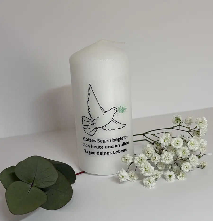 Kerze zur Taufe/Kommunion/Konfirmation – Bild 3