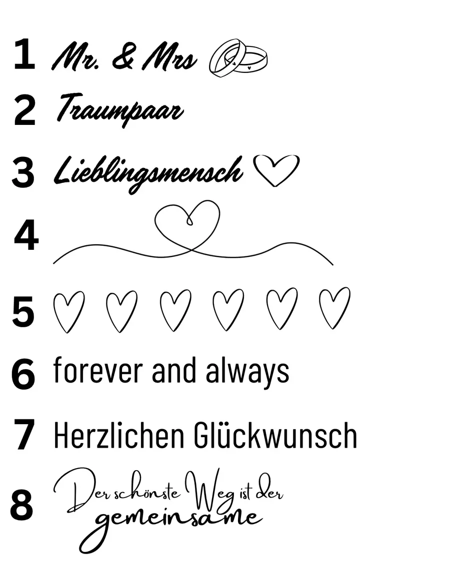 Stabkerze Hochzeit/Verlobung – Bild 2